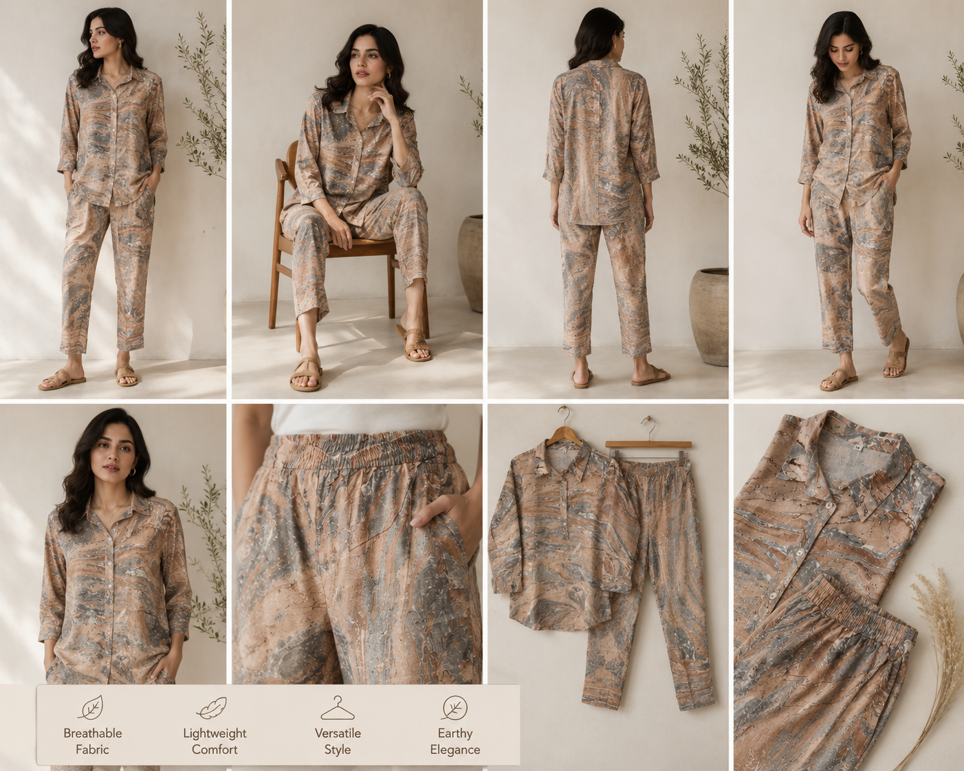Luxury Marble Print Co-Ord Set